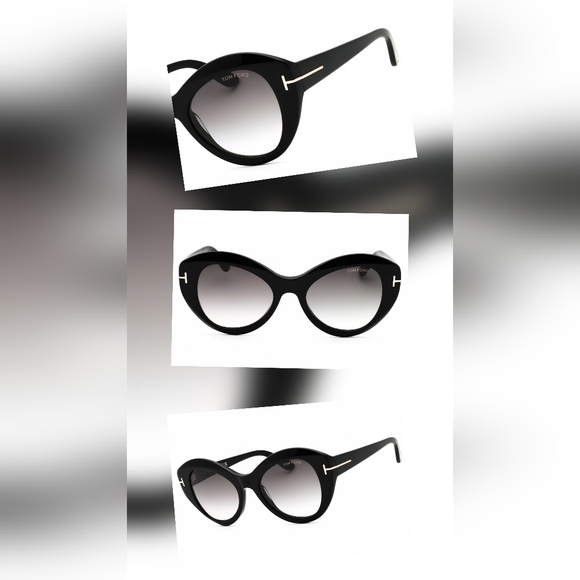 NWT, Tom Ford FT1084, Woman's Sunglasses Black Cat-Eye Sunglasses - Picture 4 of 4